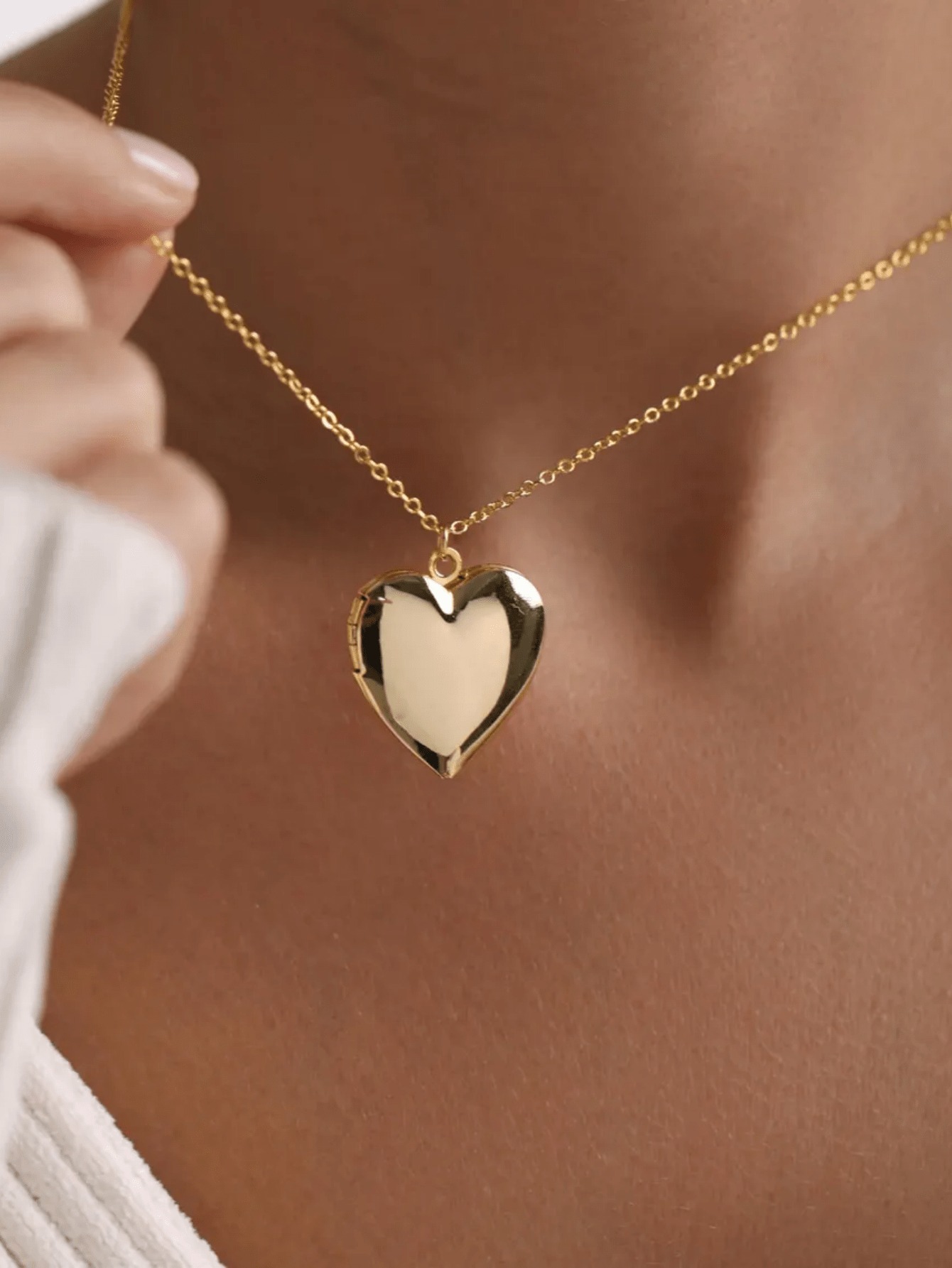 Custom Personalized Photo Heart Pendant Necklace